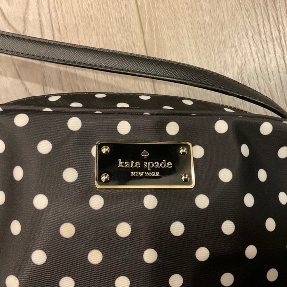 Kate Spade Crossbody Black & White Mindy Blake Avenue Diamond Dot NWOT - Picture 2 of 12